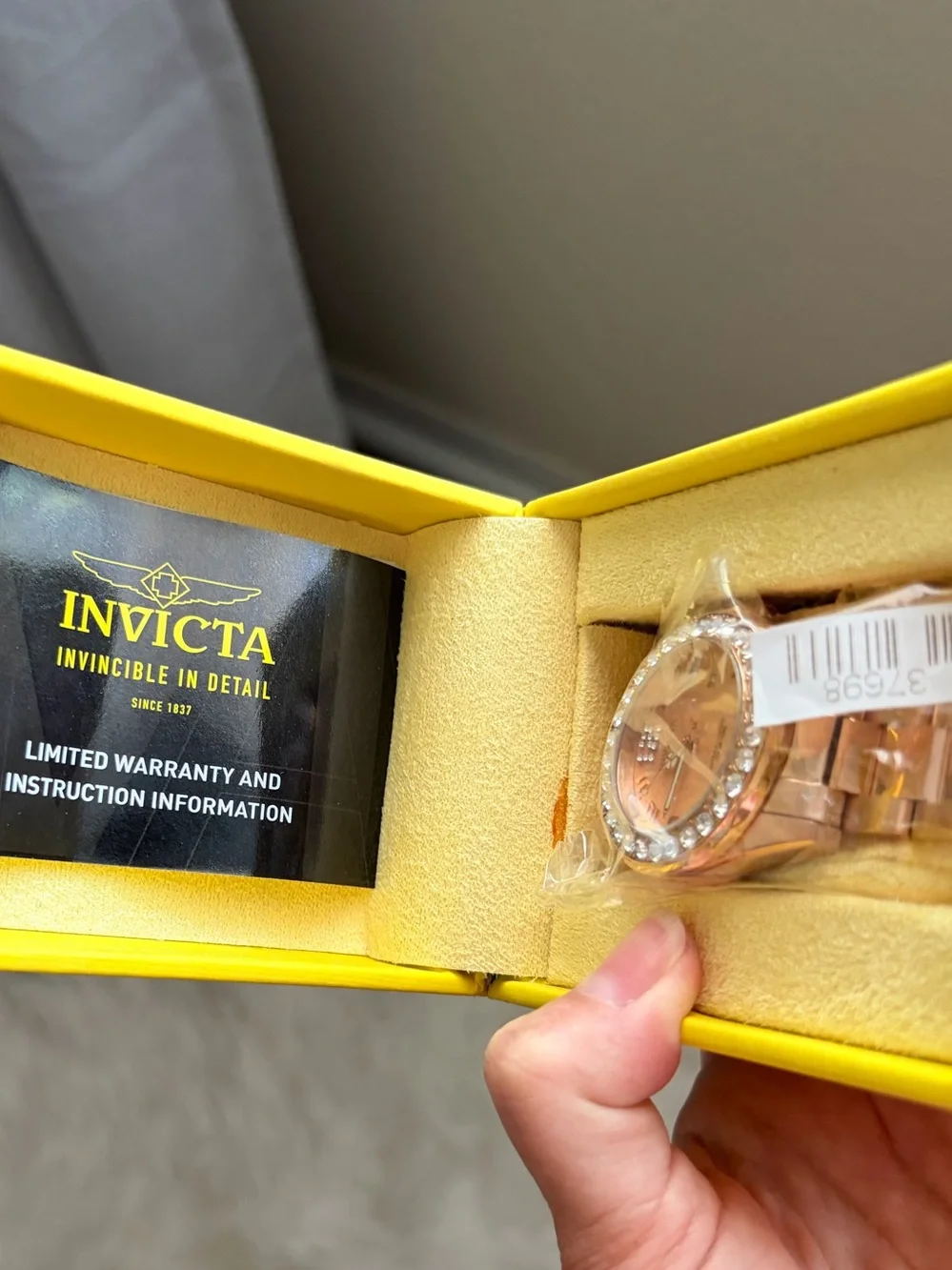 Invicta Rose Gold-Tone Crystal Accent Women's Watch
